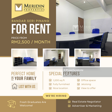 Office Space, 1200 sq.ft, Fully Furnished, Nice Location, Jelutong