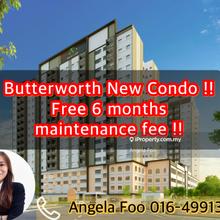 New condo in Sungai Dua Butterworth, free agent fee and legal fee !!
