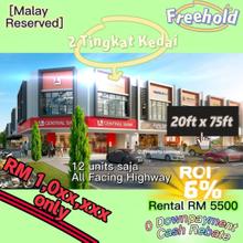 1mil u can buy a Freehold Shop Facing Highway with 6% Roi