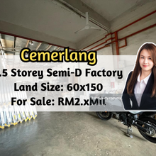 Taman Perindustrian Cemerlang, 1.5 Storey Semi-D Factory, 60x150