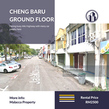 Facing Amj Highway Main Road Ground Floor Cheng Baru Batu Berendam
