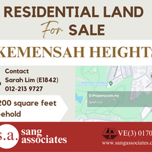Freehold Prime Land for Sale in Kemensah Heights