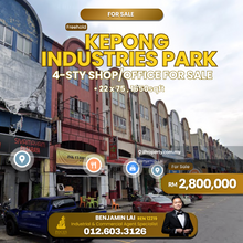 Kepong Industries Park 4-sty Shop/Office For Sale 