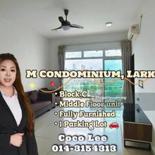 M Condo, Larkin @ Fully Furnished Middle Floor unit
