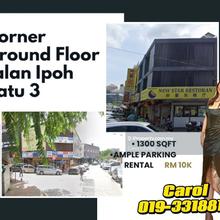 Ground Floor Corner Shop frontage  @Jalan Ipoh Batu 3 