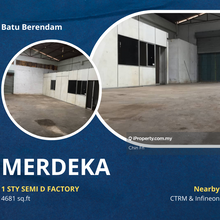 Big Size 4600 sqft Semi D Factory Merdeka Ctrm Infineon Batu Berendam 