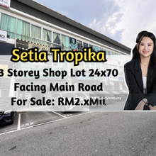 Setia Tropika, 3 Storey Shop Lot 24x70, Facing Main Road, Intermediate