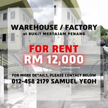Warehouse / Factory at Bukit Mertajam, for Rent.