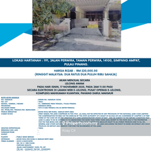 Auction Taman Perwira !! Below Market Price!!