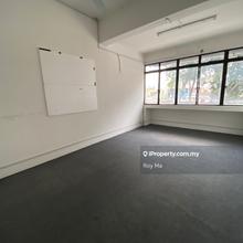 Spaceful office with toilet
