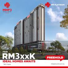 New Freehold Skycondo, 6km KLCC, walk to MRT 3, Free Partly furnished