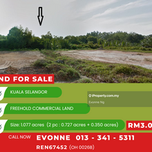 Kuala Selangor Freehold Commercial Land  1.077 acres    