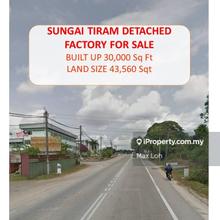 Sungai Tiram Detached Factory, Bua 30k, Land 43,560