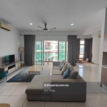 Fully furnished, 1800sqft, big balcony unit, with 2 parking