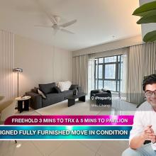 New ID Fully Furnished move in condition-3mins walk to trx & pavilion