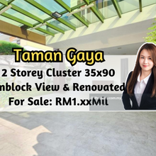 Taman Gaya, 2 Storey Cluster 35x90, Fully Renovated, Unblock View