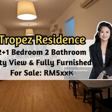 Tropez Residence, City View, Fully Furnished, 2 plus 1 Bedroom 2 Bath