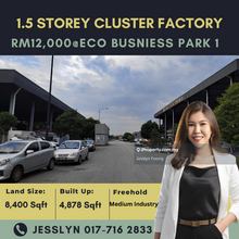 Eco Busniess Park 1, 1.5 Storey Cluster Factory For Rent