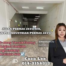 Taman Perindustrian Permas Jaya @ Original Condition Terrace Factory