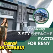 3sty Detached Factory Balakong For Rent 