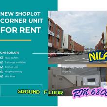 Nilai uni square corner shoplot for rent- brand new