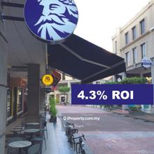 Fully Tenanted, ROI 4.3%, Same row 7-11, Mynews, Starbucks, Zus Coffee