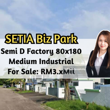 Setia Biz Park @ Gelang Patah, Semi Detached Factory 80x180