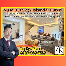 Nusa Duta 2 @ Iskandar Puteri  Double Storey Cluster House For Sale