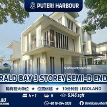 Puteri Harbour Emerald Bay 3 Storey Semi-D End Lot for Sale