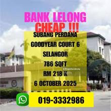 Bank Lelong Freehold Subang Perdana Goodyear Court 6 Subang Selangor