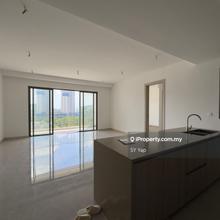 Spacious balcony with a beautiful view.