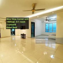 Nice view unit, corner, good location, 3plus 1room, 1909sqf, 2 carpark
