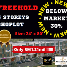 Below market 30% @Bangi 3-Storeys Freehold Shop only @RM1.21mil~~~, Sepang