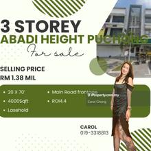 Abadi Heights Puchong 3 storey shop For Sales