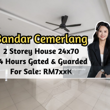 Bandar Cemerlang, 2 Storey House 24x70, Gated & Guarded, 4 plus 1 Bed