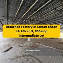 Taman Ehsan Detached Factory, 800amp, Km ready