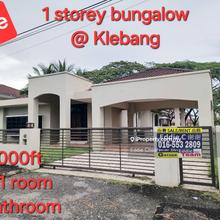 1 storey bungalow gated @ Klebang 