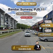 Pjs 11, Bandar Sunway 4 Storey Showroom Office For Rent/ Sale