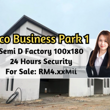 Eco Business Park 1 Semi-D Factory 100x180, 24 Hrs Security, Brand New