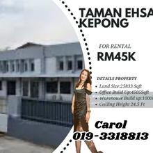 Detached Factory @ Taman Ehsan Factory For Rent