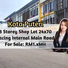 Oasis 1 @ Kota Puteri, 3 Storey Shop Lot 24x70, Facing Main Road