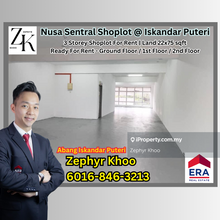 Nusa Sentral Shoplot @ Iskandar Puteri 3 Storey Shoplot For Rent