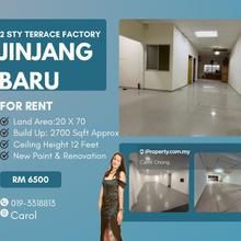 2 Storey Terrace Factory Taman Jinjang Baru @ Kepong For Rent