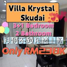 Selesa jaya, Skudai, Taman Ungku Tun Aminah, Villa Krystal Apartment 