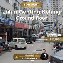 Jalan Genting Kelang Ground floor for Rent