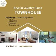 Krystal Country Home I 3 Sty Townhouse I Renovated I Bayan Lepas 
