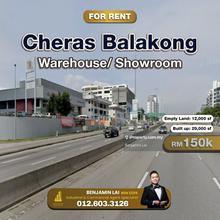 Cheras Balakong Warehouse/ Showroom For Rent