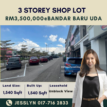Taman Baru Uda, 3 Storey Shop Lot For Sale & Rent