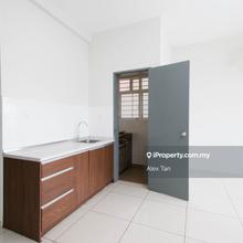 With kitchen cabinet