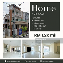 2.5 storey semi detached at tmn semabok indah